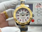 Rolex Yacht-Master 40mm 3235 Movement TT Yellow Gold Strap Pink Gem Markers Watch